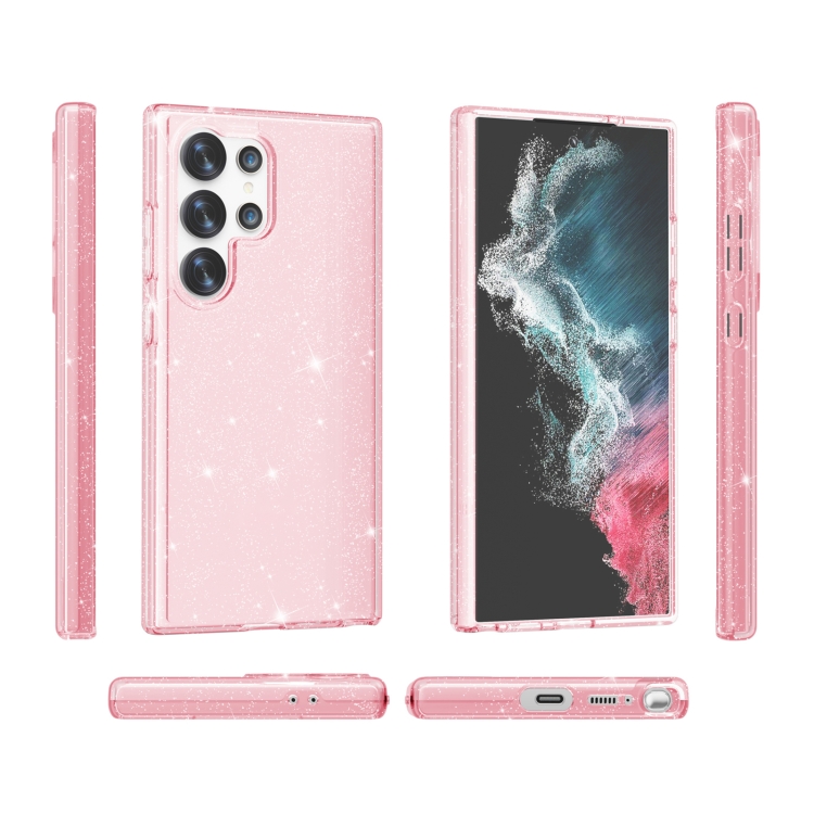 For Samsung Galaxy S24 Ultra 5G Shockproof Terminator Glitter Powder Phone Case(Pink) For Samsung Galaxy S24 Ultra 5G Shockproof Terminator Glitter Powder Phone Case(Pink)