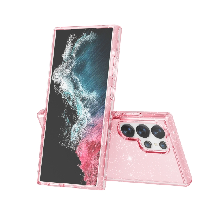 For Samsung Galaxy S24 Ultra 5G Shockproof Terminator Glitter Powder Phone Case(Pink) For Samsung Galaxy S24 Ultra 5G Shockproof Terminator Glitter Powder Phone Case(Pink)