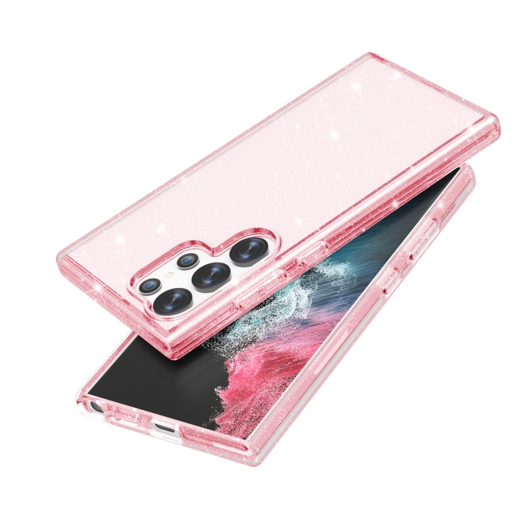 For Samsung Galaxy S24 Ultra 5G Shockproof Terminator Glitter Powder Phone Case(Pink) For Samsung Galaxy S24 Ultra 5G Shockproof Terminator Glitter Powder Phone Case(Pink)