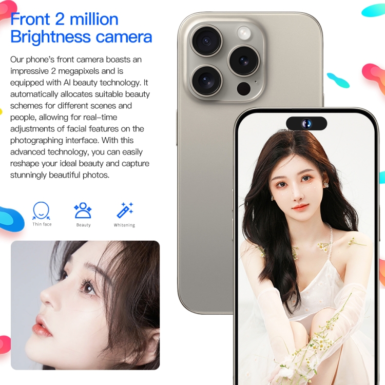 i15ProMax / U18, 3GB+32GB, 6.53 inch Face Identification Android 8.1 MTK6737 Quad Core, Network: 4G, OTG, Dual SIM(White) - B5