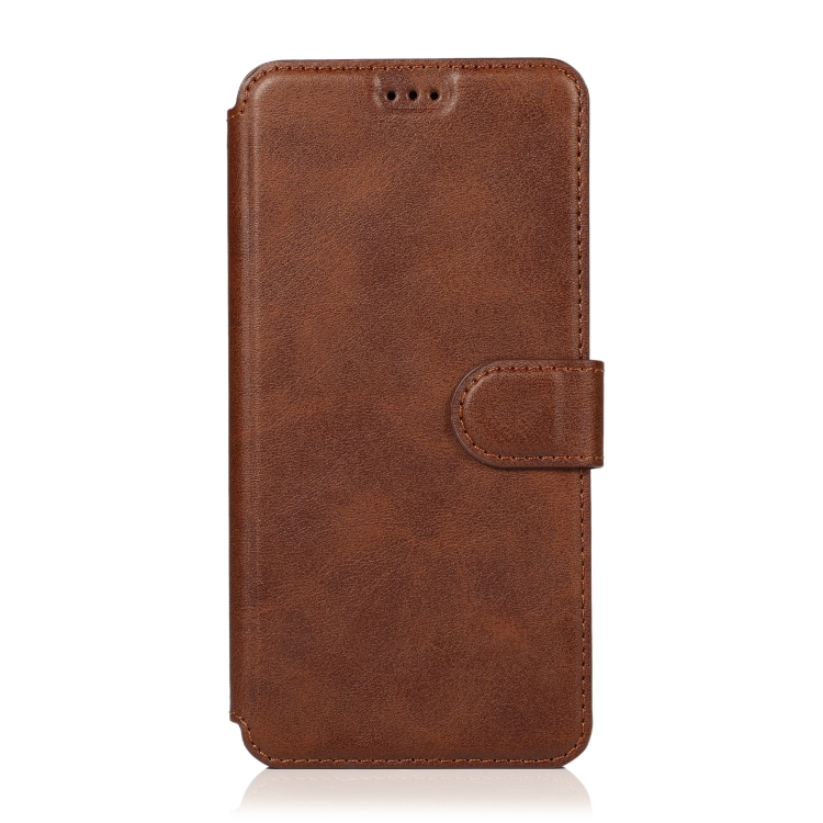 For iPhone 12 / 12 Pro Calf Texture Magnetic Buckle Horizontal Flip Leather Case with Holder & Card Slots & Wallet & Photo Frame(Brown) For iPhone 12 / 12 Pro Calf Texture Magnetic Buckle Horizontal Flip Leather Case with Holder & Card Slots & Wallet & Photo Frame(Brown)