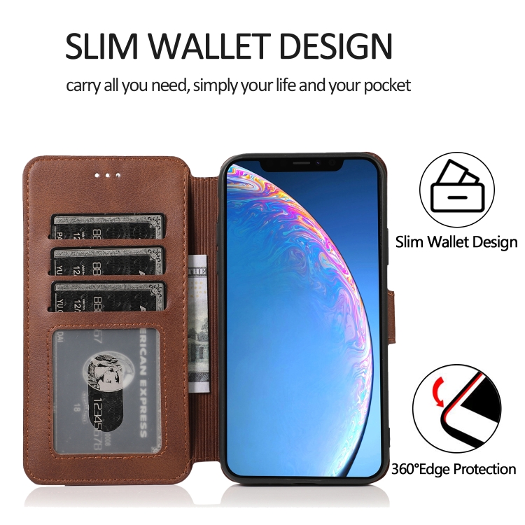 For iPhone 12 / 12 Pro Calf Texture Magnetic Buckle Horizontal Flip Leather Case with Holder & Card Slots & Wallet & Photo Frame(Brown) For iPhone 12 / 12 Pro Calf Texture Magnetic Buckle Horizontal Flip Leather Case with Holder & Card Slots & Wallet & Photo Frame(Brown)