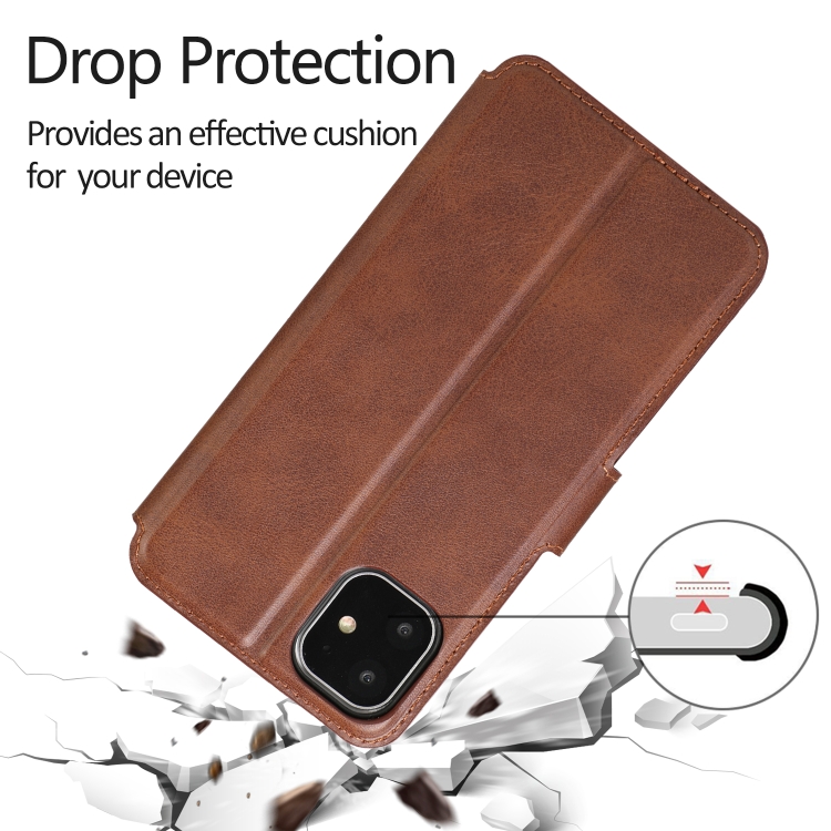 For iPhone 12 / 12 Pro Calf Texture Magnetic Buckle Horizontal Flip Leather Case with Holder & Card Slots & Wallet & Photo Frame(Brown) For iPhone 12 / 12 Pro Calf Texture Magnetic Buckle Horizontal Flip Leather Case with Holder & Card Slots & Wallet & Photo Frame(Brown)