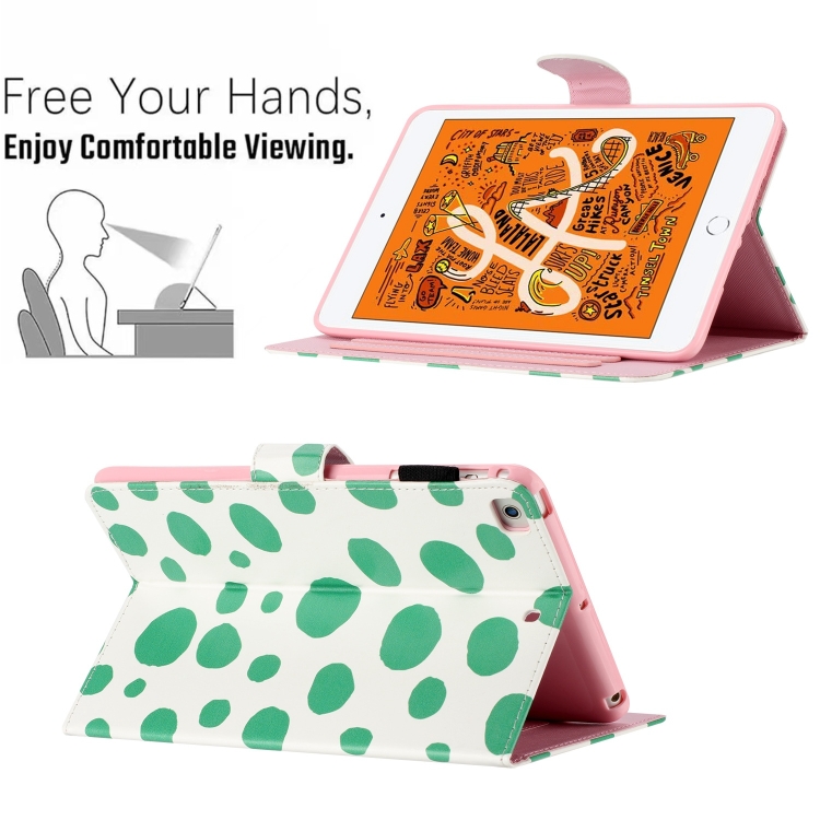 For iPad Pro 9.7 / 9.7 2018 / 2017 Dot Pattern Leather Smart Tablet Case(White Green Dot) For iPad Pro 9.7 / 9.7 2018 / 2017 Dot Pattern Leather Smart Tablet Case(White Green Dot)