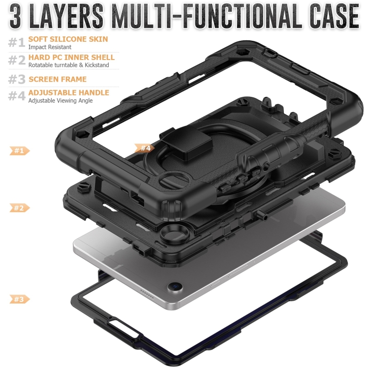 Funda protectora con mango de silicona y correa para el hombro