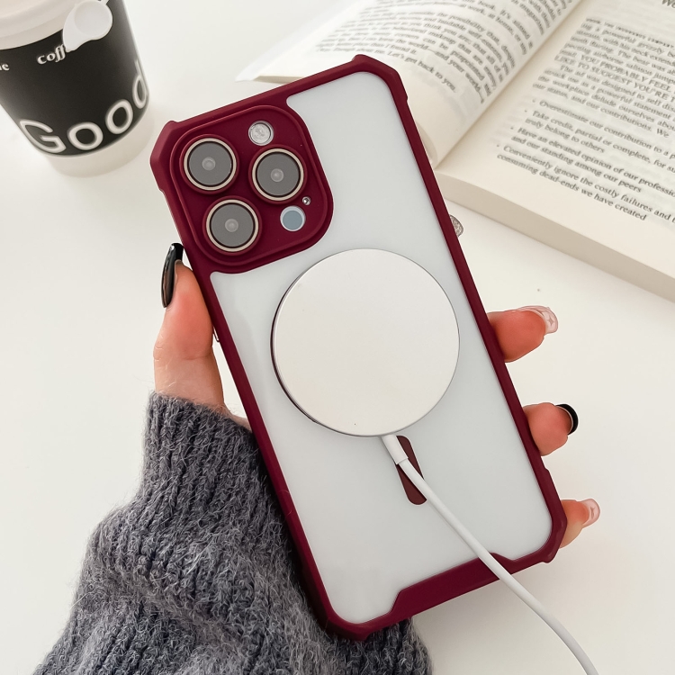 For iPhone 14 Plus Colorful Two-Color Lens Film MagSafe Magnetic Horn Acrylic+TPU Case(Grey) For iPhone 14 Plus Colorful Two-Color Lens Film MagSafe Magnetic Horn Acrylic+TPU Case(Grey)