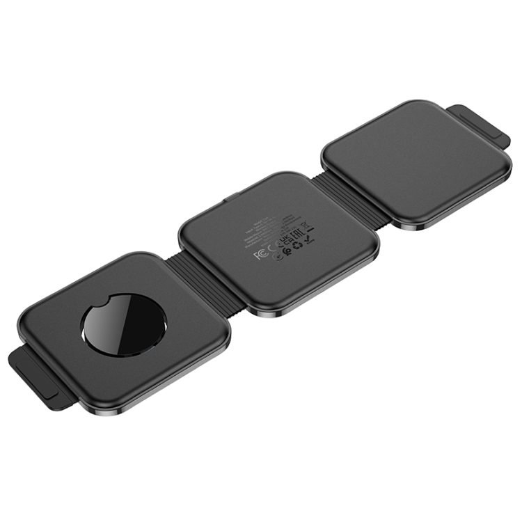 hoco CQ4 Unique Folding 3 in 1 Magnetic Wireless Fast Charger(Black) hoco CQ4 Unique Folding 3 in 1 Magnetic Wireless Fast Charger(Black)