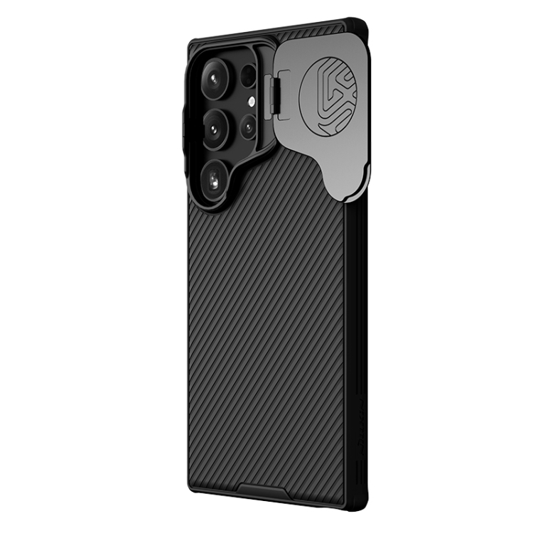 For Samsung Galaxy S24 Ultra 5G NILLKIN Black Mirror Prop CD Texture Mirror Phone Case(Black)
