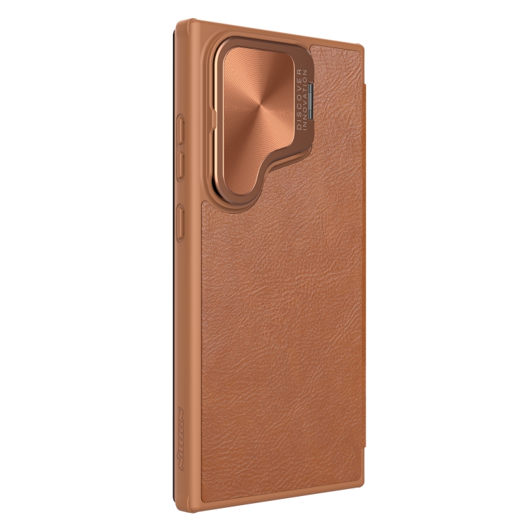 For Samsung Galaxy S24 Ultra 5G NILLKIN Qin Prop Series Flip Camera Cover Design Leather Phone Case(Brown) For Samsung Galaxy S24 Ultra 5G NILLKIN Qin Prop Series Flip Camera Cover Design Leather Phone Case(Brown)
