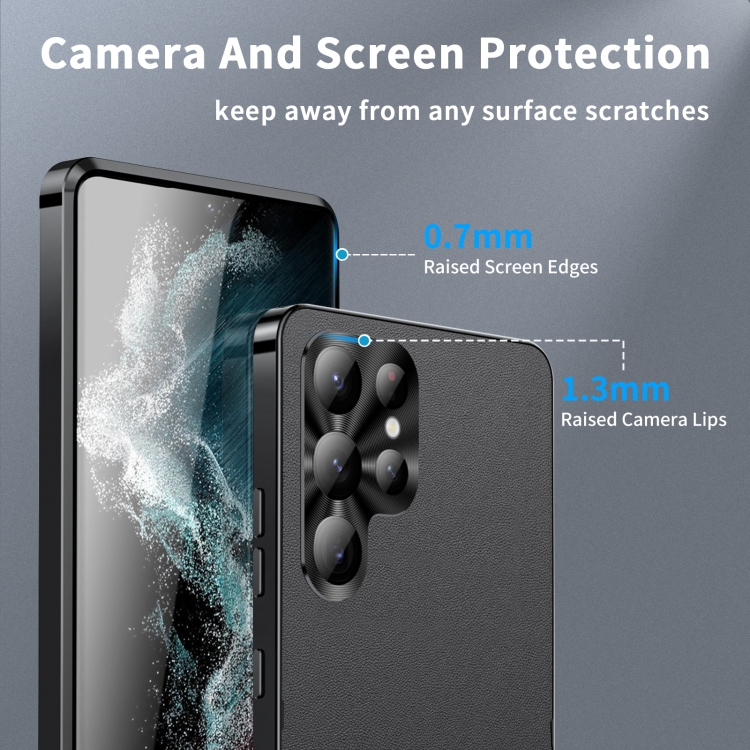 For Samsung Galaxy S24 Ultra 5G MagSafe Magnetic Plain Metal Phone Case(Black) For Samsung Galaxy S24 Ultra 5G MagSafe Magnetic Plain Metal Phone Case(Black)