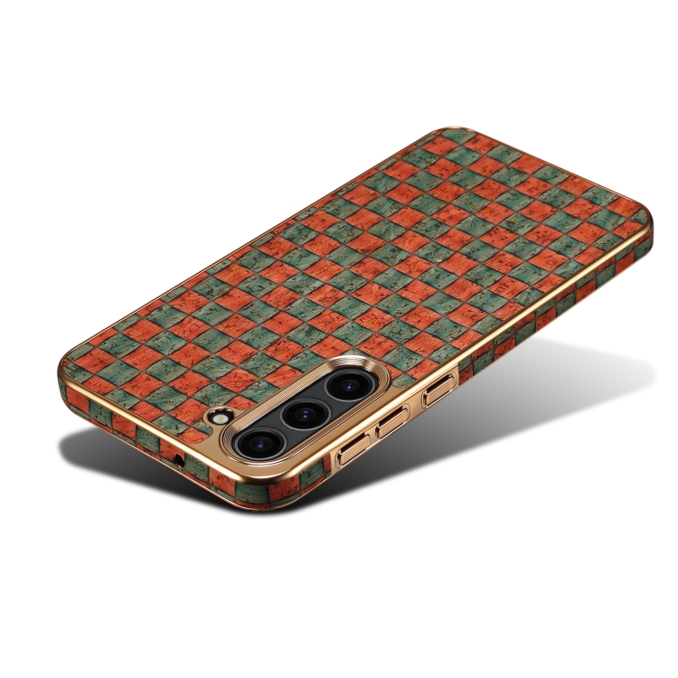 For Samsung Galaxy S23+ 5G Denior Flower Language Series Electroplated Phone Case(Orange)