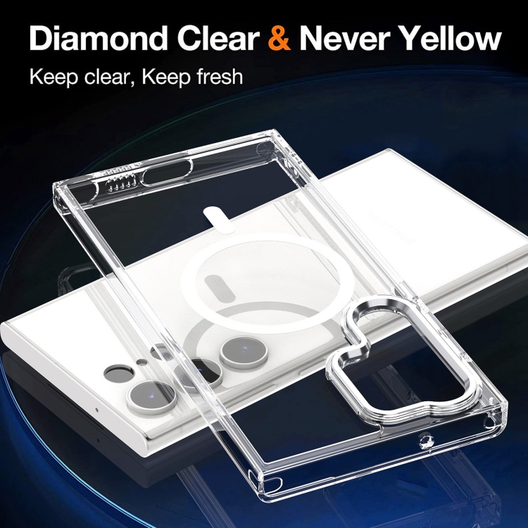For Samsung Galaxy S24 Ulltra 5G MagSafe Clear Acrylic Hybrid TPU Phone Case(Transparent) For Samsung Galaxy S24 Ulltra 5G MagSafe Clear Acrylic Hybrid TPU Phone Case(Transparent)