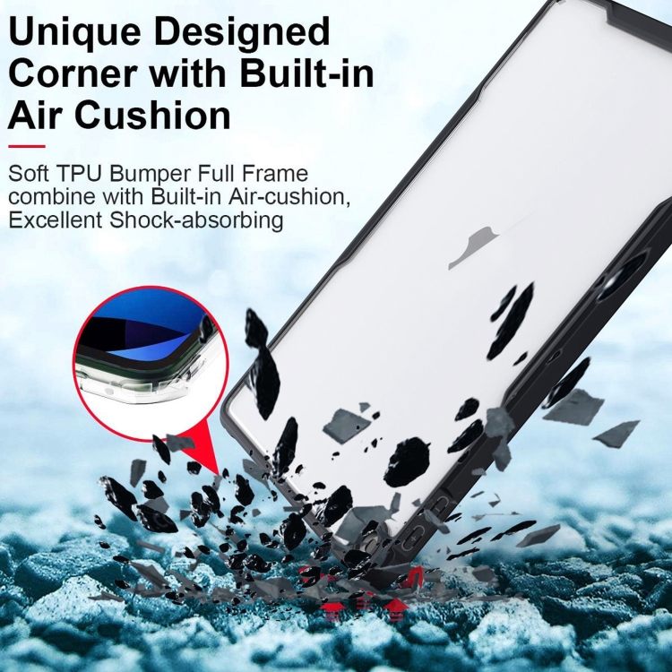 For iPad 10.2 2021 / 2020 / 2019 Armor Clear Acrylic Hybrid TPU Tablet Case(Black) For iPad 10.2 2021 / 2020 / 2019 Armor Clear Acrylic Hybrid TPU Tablet Case(Black)