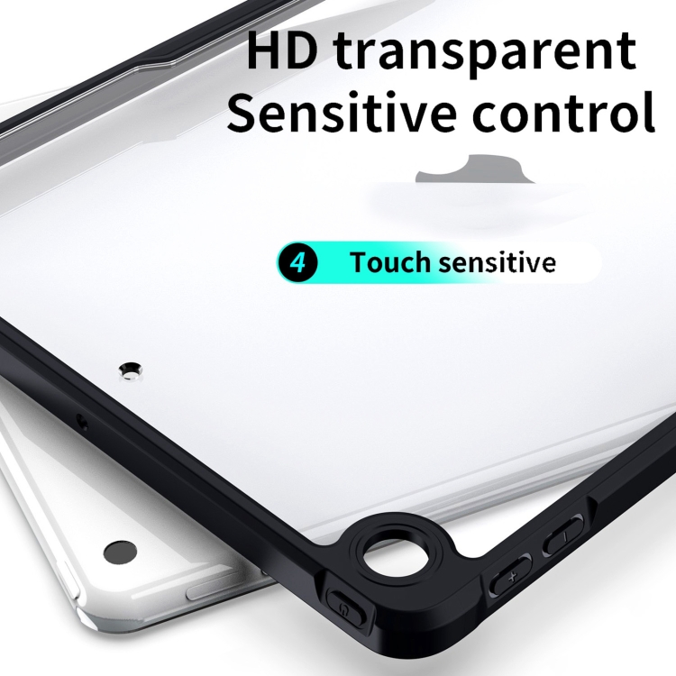 For iPad 10.2 2021 / 2020 / 2019 Armor Clear Acrylic Hybrid TPU Tablet Case(Black) For iPad 10.2 2021 / 2020 / 2019 Armor Clear Acrylic Hybrid TPU Tablet Case(Black)