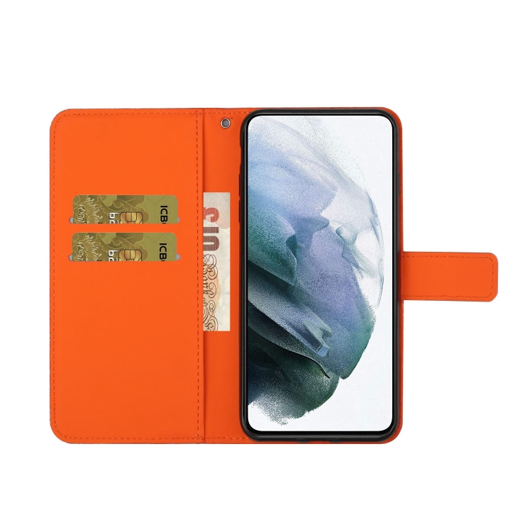 For Samsung Galaxy S24 5G Ethnic Style Embossed Pattern Leather Phone Case(Orange) For Samsung Galaxy S24 5G Ethnic Style Embossed Pattern Leather Phone Case(Orange)