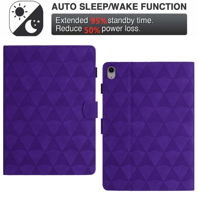 For iPad 10th Gen 10.9 2022 Diamond Texture Embossed Leather Smart Tablet Case(Purple) For iPad 10th Gen 10.9 2022 Diamond Texture Embossed Leather Smart Tablet Case(Purple)