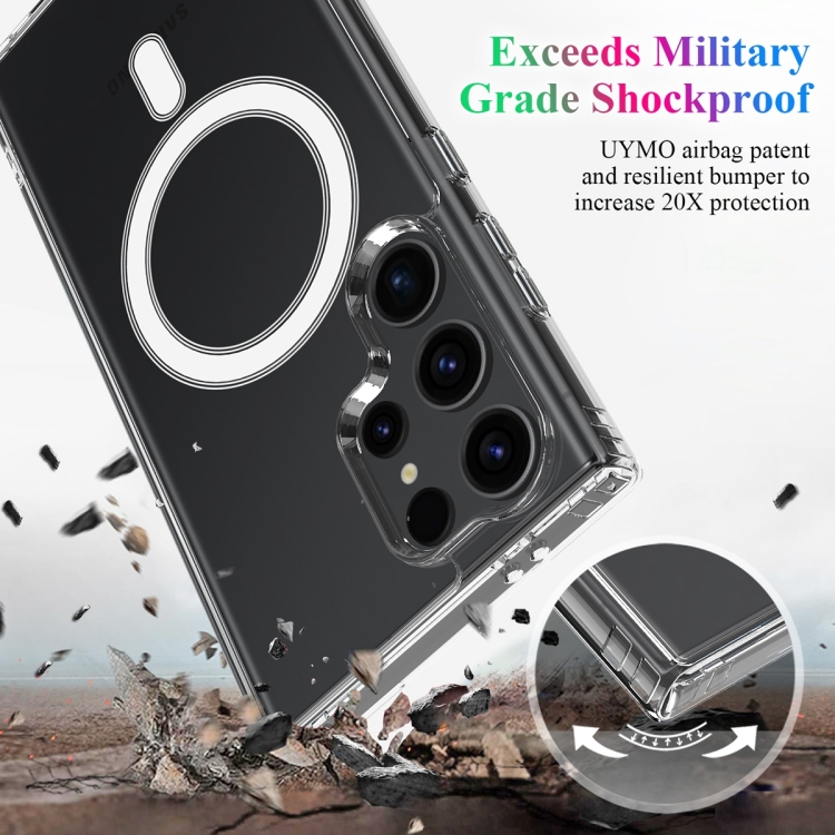 For Samsung Galaxy S24 Ultra 5G MagSafe Magnetic Acrylic TPU Phone Case(Transparent) For Samsung Galaxy S24 Ultra 5G MagSafe Magnetic Acrylic TPU Phone Case(Transparent)