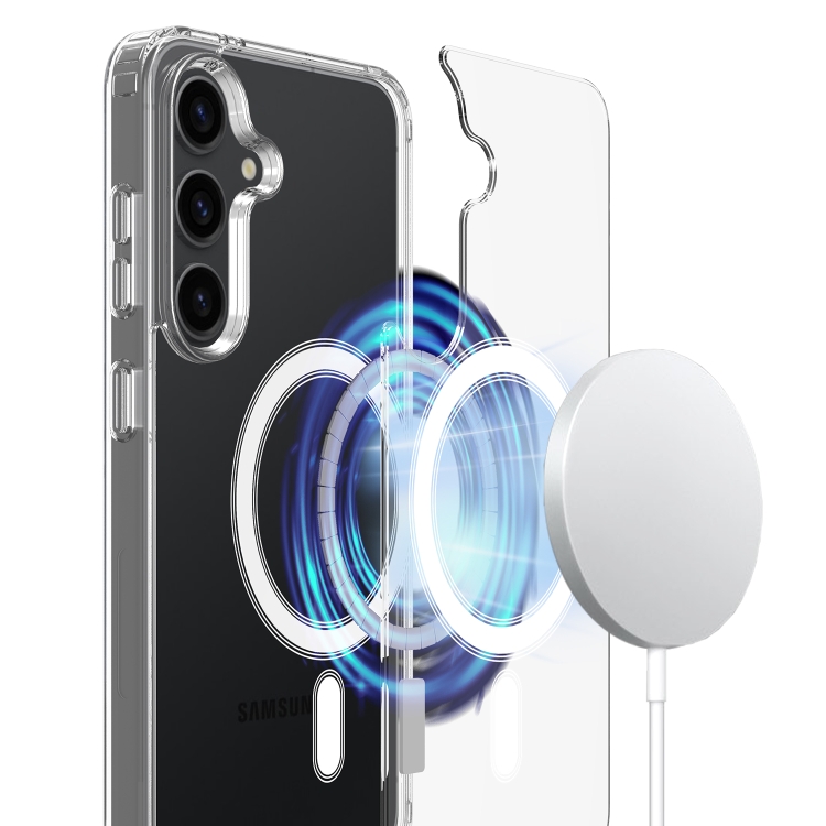 For Samsung Galaxy S25 5G MagSafe Magnetic Acrylic TPU Phone Case(Transparent)