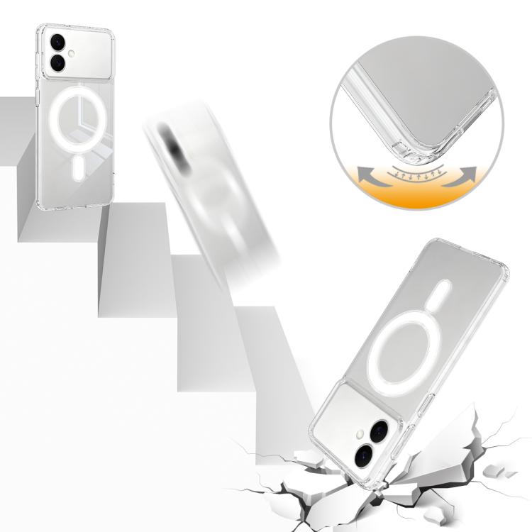 For Samsung Galaxy S26 Edge 5G MagSafe Magnetic Acrylic TPU Phone Case(Transparent)