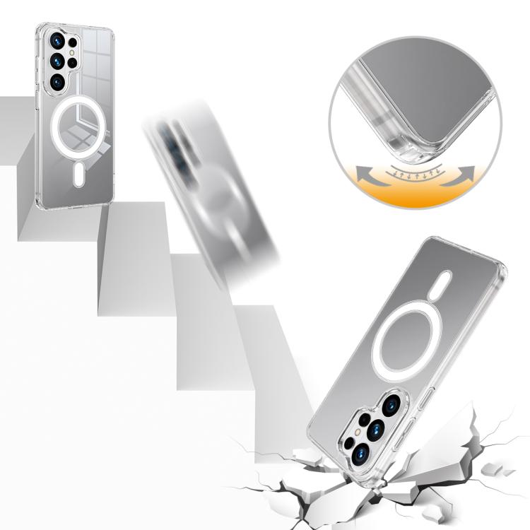 For Samsung Galaxy S26 Ultra 5G MagSafe Magnetic Acrylic TPU Phone Case(Transparent)