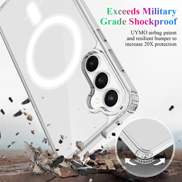 For Samsung Galaxy S26 FE 5G MagSafe Magnetic Acrylic TPU Phone Case(Transparent)