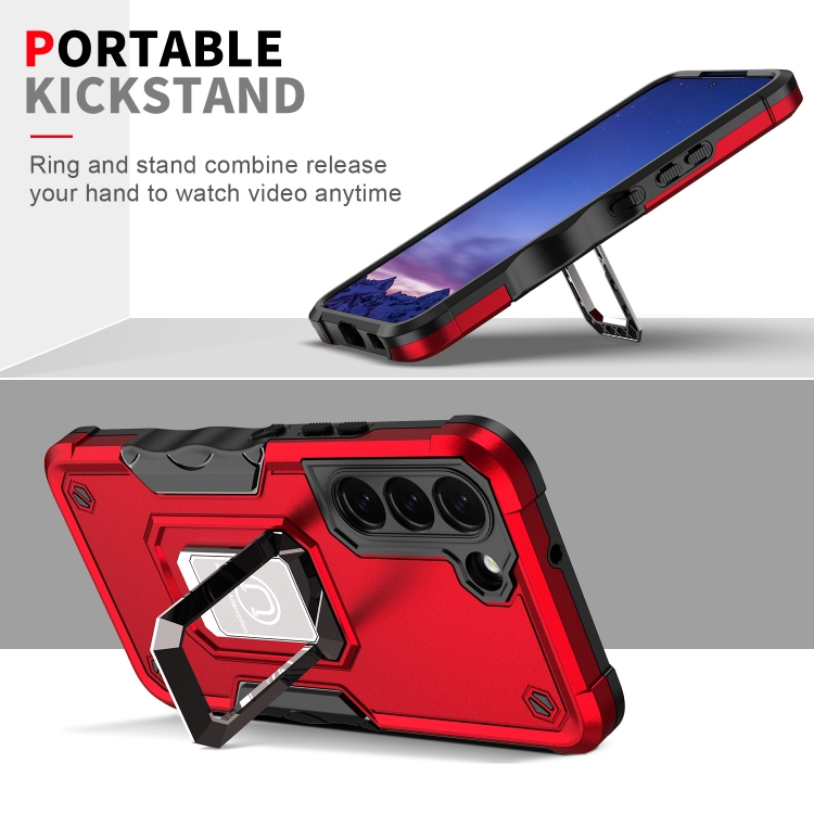 For Samsung Galaxy S24 Ultra 5G Non-slip Shockproof Armor Phone Case with Ring Holder(Black) For Samsung Galaxy S24 Ultra 5G Non-slip Shockproof Armor Phone Case with Ring Holder(Black)