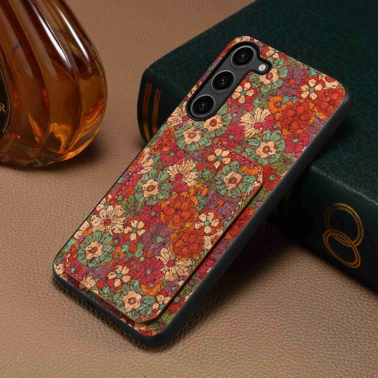For Samsung Galaxy S21 Ultra 5G Dual Card Slot Holder Phone Case(Summer Red) For Samsung Galaxy S21 Ultra 5G Dual Card Slot Holder Phone Case(Summer Red)