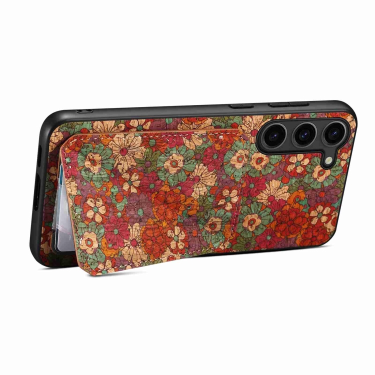 For Samsung Galaxy S21 Ultra 5G Dual Card Slot Holder Phone Case(Summer Red) For Samsung Galaxy S21 Ultra 5G Dual Card Slot Holder Phone Case(Summer Red)