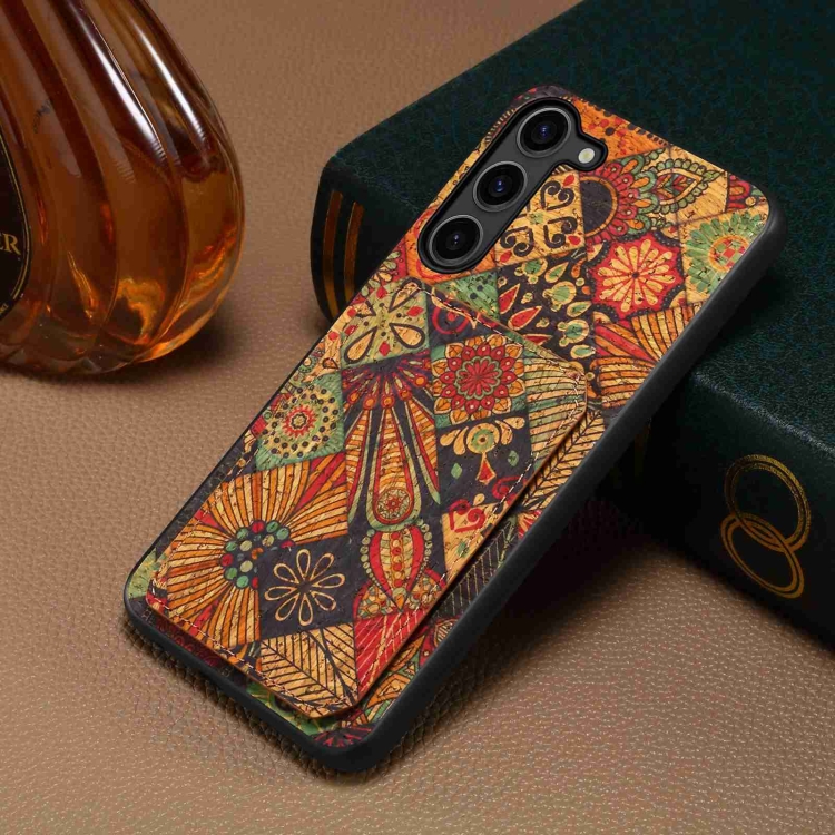 For Samsung Galaxy S24 Ultra 5G Dual Card Slot Holder Phone Case(Autumn Yellow) For Samsung Galaxy S24 Ultra 5G Dual Card Slot Holder Phone Case(Autumn Yellow)