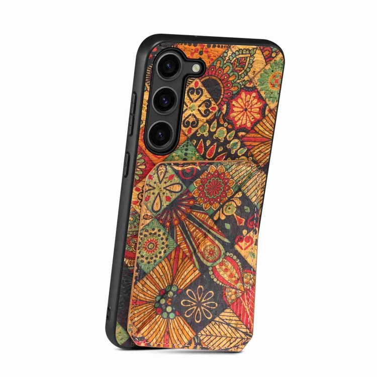 For Samsung Galaxy S24 Ultra 5G Dual Card Slot Holder Phone Case(Autumn Yellow) For Samsung Galaxy S24 Ultra 5G Dual Card Slot Holder Phone Case(Autumn Yellow)