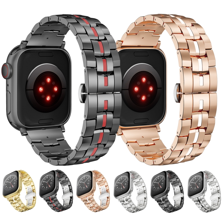 Apple Watch Series 9 45mm バタフライバックル 5 ビーズメタル
