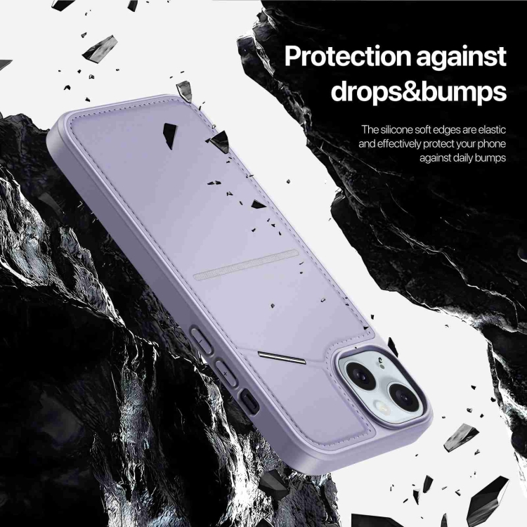 For iPhone 15 Plus DUX DUCIS Rafi II Series MagSafe Magnetic Holder RFID Phone Case(Purple) For iPhone 15 Plus DUX DUCIS Rafi II Series MagSafe Magnetic Holder RFID Phone Case(Purple)