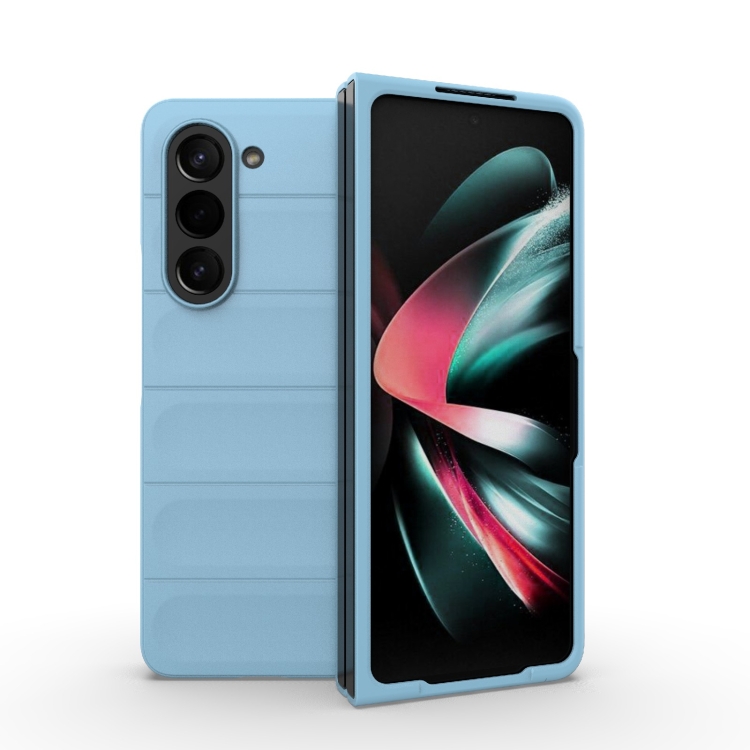 For Samsung Galaxy Z Fold5 5G Magic Shield Fold PC Shockproof Phone Case(Light Blue)