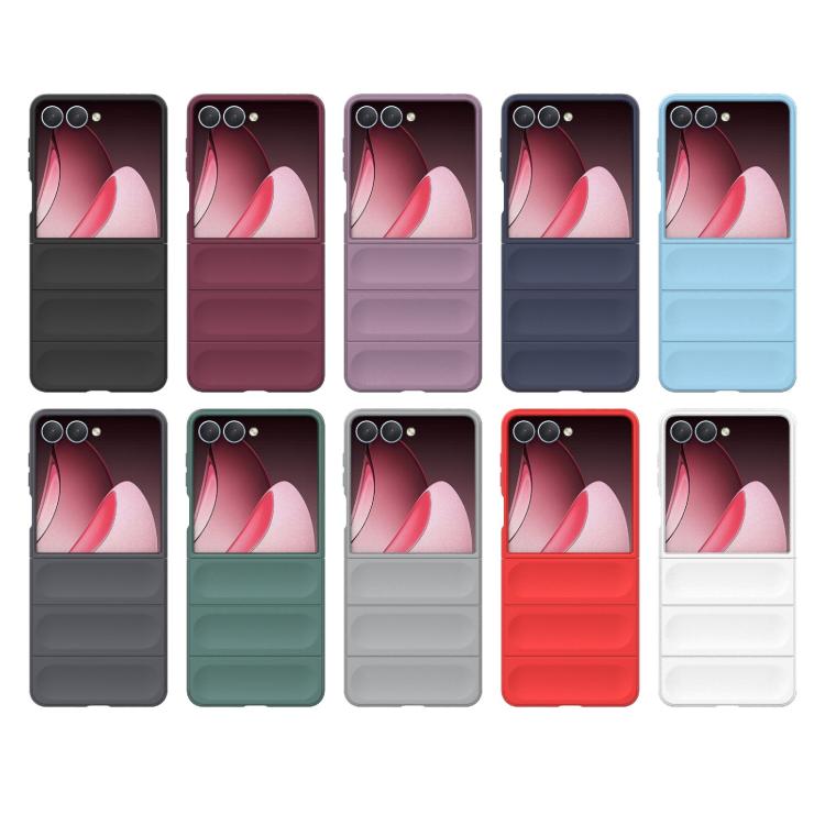 For Samsung Galaxy Z Flip7 5G Magic Shield Fold PC Shockproof Phone Case(Wine Red)