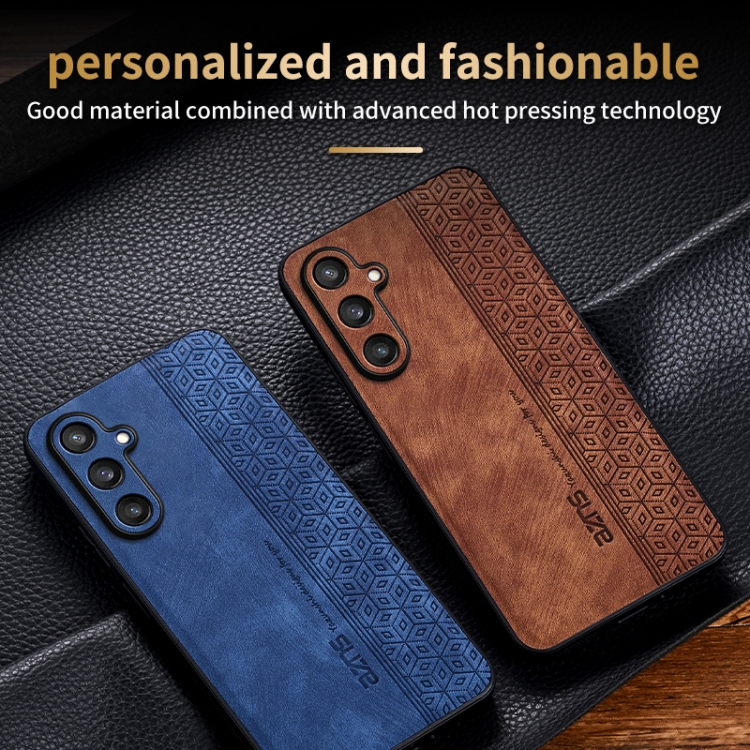 For Samsung Galaxy S24 5G AZNS 3D Embossed Skin Feel Phone Case(Brown) For Samsung Galaxy S24 5G AZNS 3D Embossed Skin Feel Phone Case(Brown)