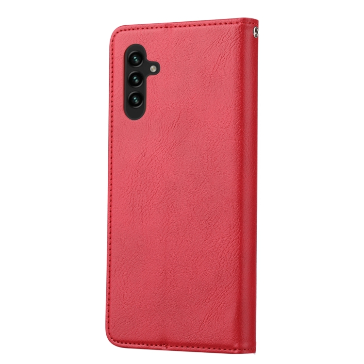 For Samsung Galaxy S25+ 5G Knead Skin Texture Flip Leather Phone Case(Red) For Samsung Galaxy S25+ 5G Knead Skin Texture Flip Leather Phone Case(Red)