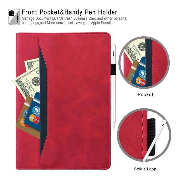 For Honor Pad X9b Max / X9 Max Splicing Shockproof Leather Tablet Case(Red)