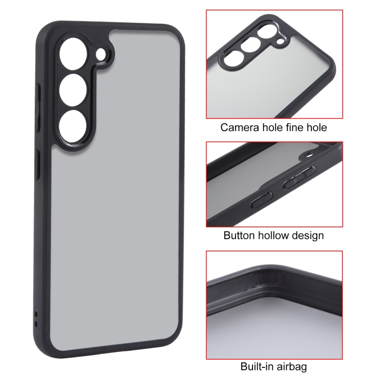 For Samsung Galaxy S23 5G Fine Pore Matte Black TPU + PC Phone Case For Samsung Galaxy S23 5G Fine Pore Matte Black TPU + PC Phone Case