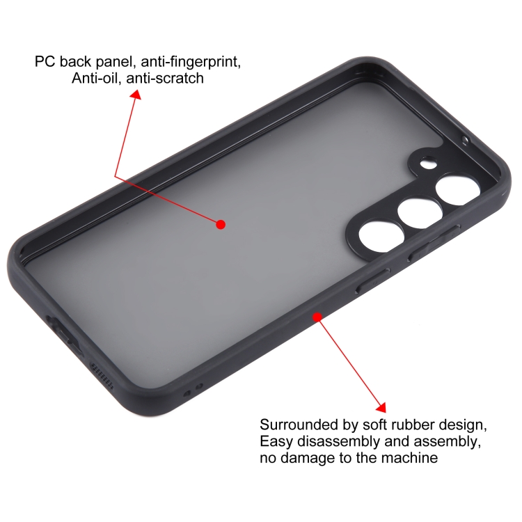 For Samsung Galaxy S23 5G Fine Pore Matte Black TPU + PC Phone Case For Samsung Galaxy S23 5G Fine Pore Matte Black TPU + PC Phone Case