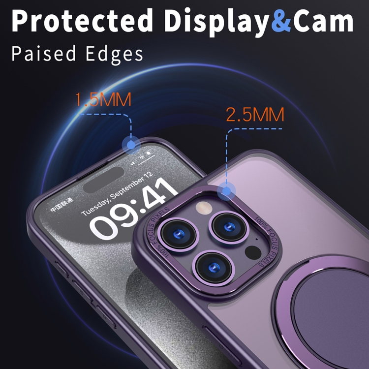 For iPhone 11 Pro 360-degree Rotating MagSafe Magnetic Holder Phone Case(Purple) For iPhone 11 Pro 360-degree Rotating MagSafe Magnetic Holder Phone Case(Purple)