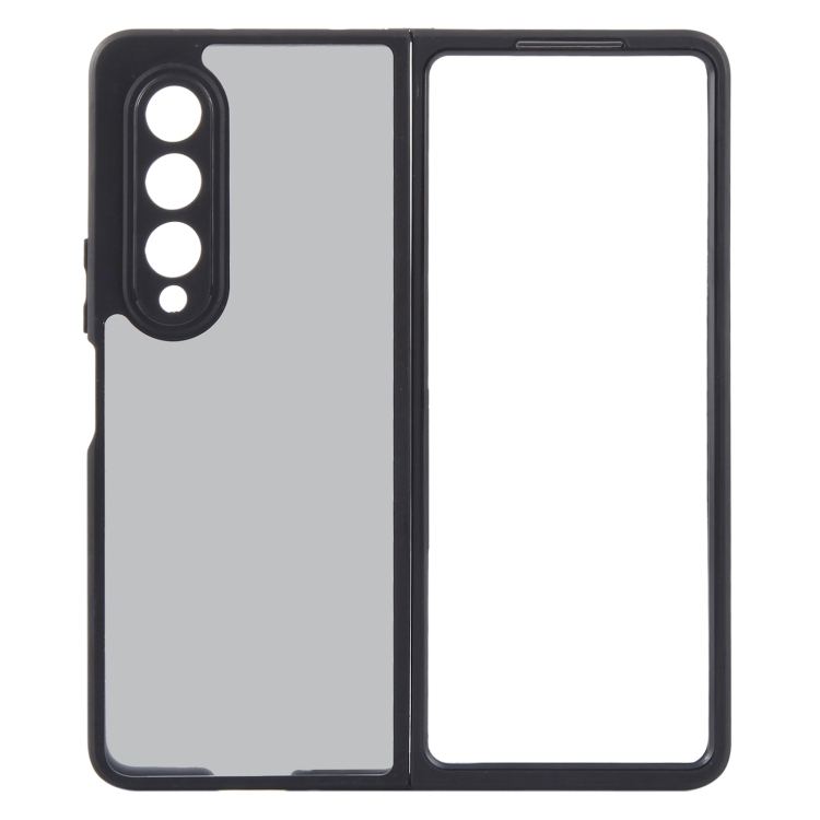 For Samsung Galaxy Z Fold4 Matte Black TPU + PC Phone Case