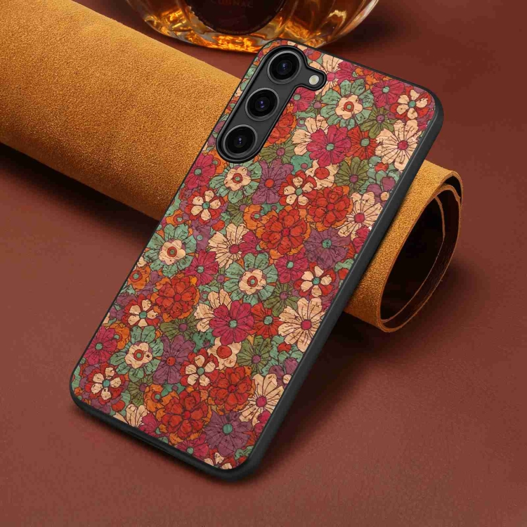 For Samsung Galaxy S23+ 5G Four Seasons Flower Language Series TPU Phone Case(Summer Red) For Samsung Galaxy S23+ 5G Four Seasons Flower Language Series TPU Phone Case(Summer Red)