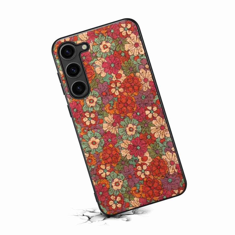 For Samsung Galaxy S23+ 5G Four Seasons Flower Language Series TPU Phone Case(Summer Red) For Samsung Galaxy S23+ 5G Four Seasons Flower Language Series TPU Phone Case(Summer Red)