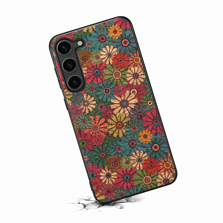 For Samsung Galaxy S22 5G Four Seasons Flower Language Series TPU Phone Case(Spring Green) For Samsung Galaxy S22 5G Four Seasons Flower Language Series TPU Phone Case(Spring Green)