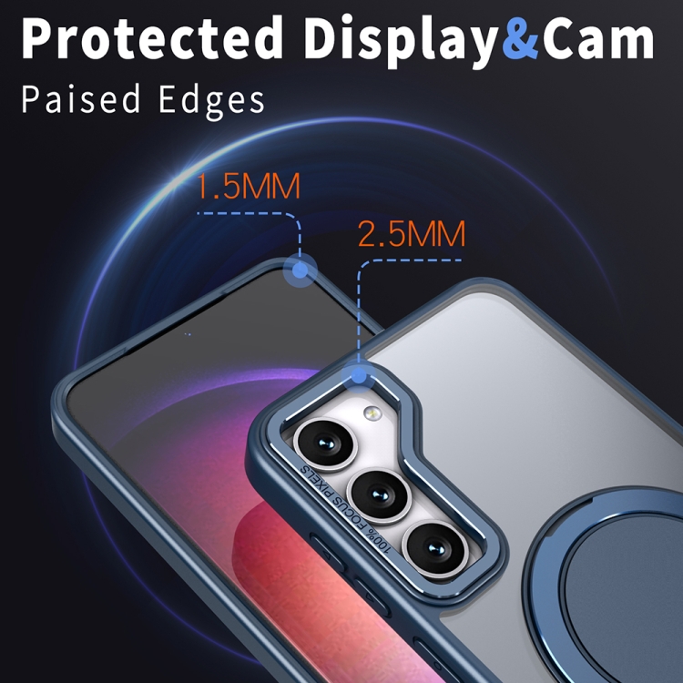 For Samsung Galaxy S23 FE 5G 360-degree Rotating MagSafe Magnetic Holder Phone Case(Navy Blue) For Samsung Galaxy S23 FE 5G 360-degree Rotating MagSafe Magnetic Holder Phone Case(Navy Blue)