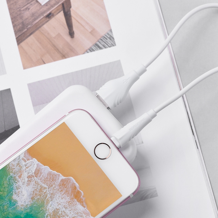 Borofone BX18 1.6A Max Output USB to 8 Pin Optimal Charging Data Cable, Cable Length:2m(White) Borofone BX18 1.6A Max Output USB to 8 Pin Optimal Charging Data Cable, Cable Length:2m(White)