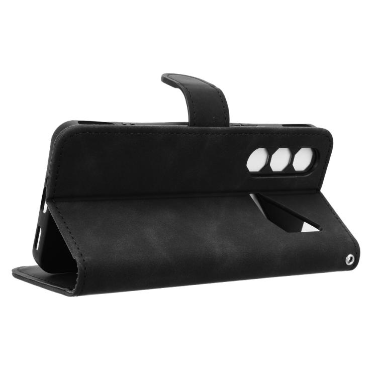 For ZTE nubia Neo 5 Pro 5G Skin Feel Magnetic Flip Leather Phone Case(Black)