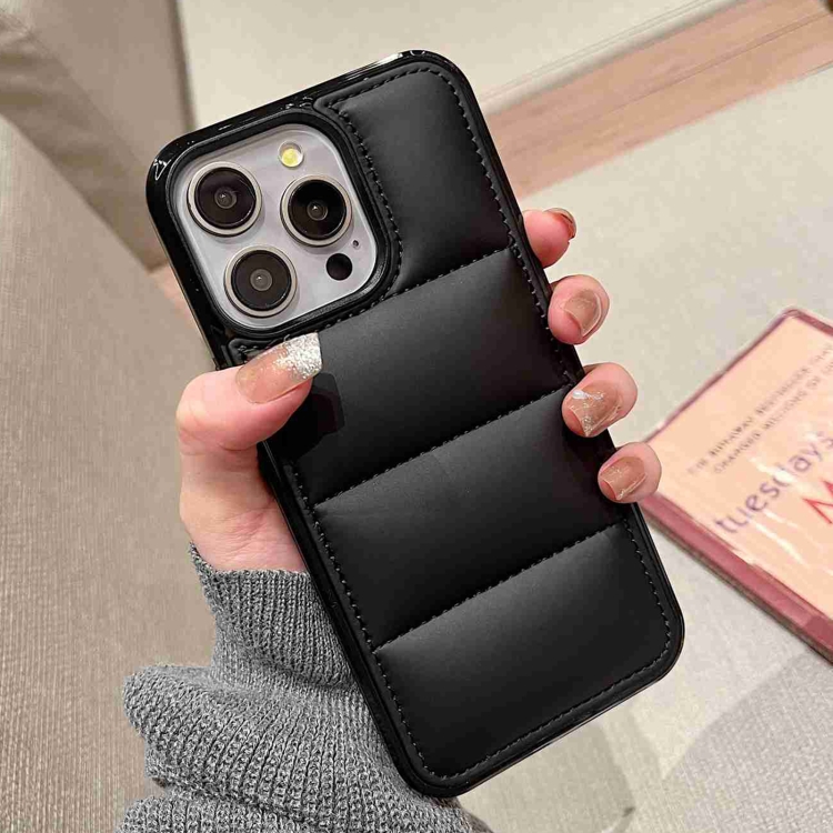 For iPhone 11 Big Hole Eiderdown Airbag Phone Case(Black) For iPhone 11 Big Hole Eiderdown Airbag Phone Case(Black)