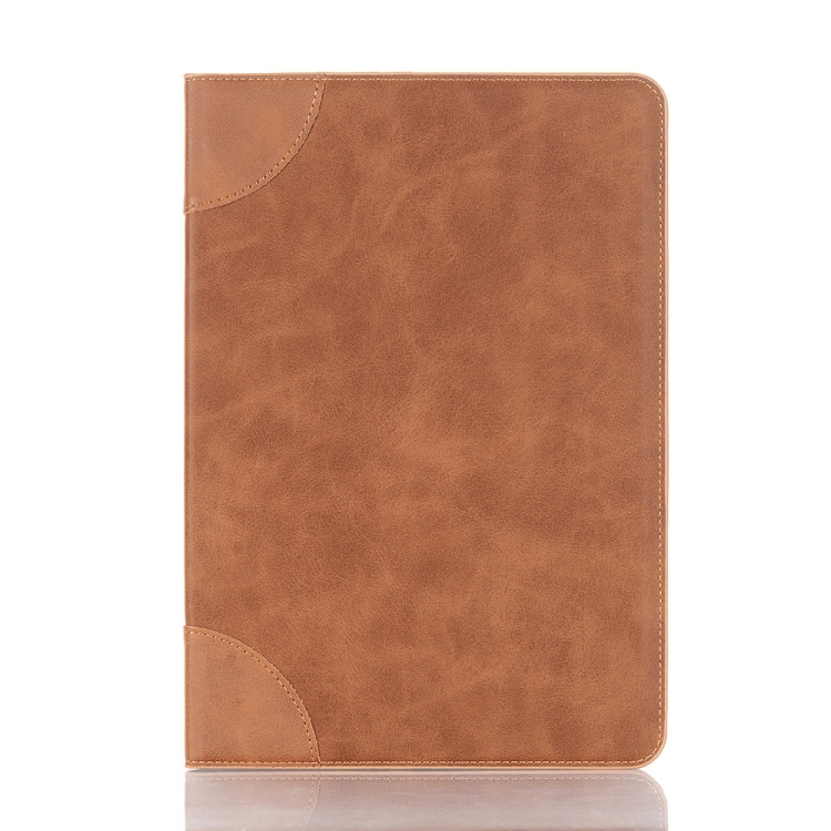 Para Samsung Galaxy Tab S9 Funda de cuero para tableta Retro Book (marrón claro) - 2
