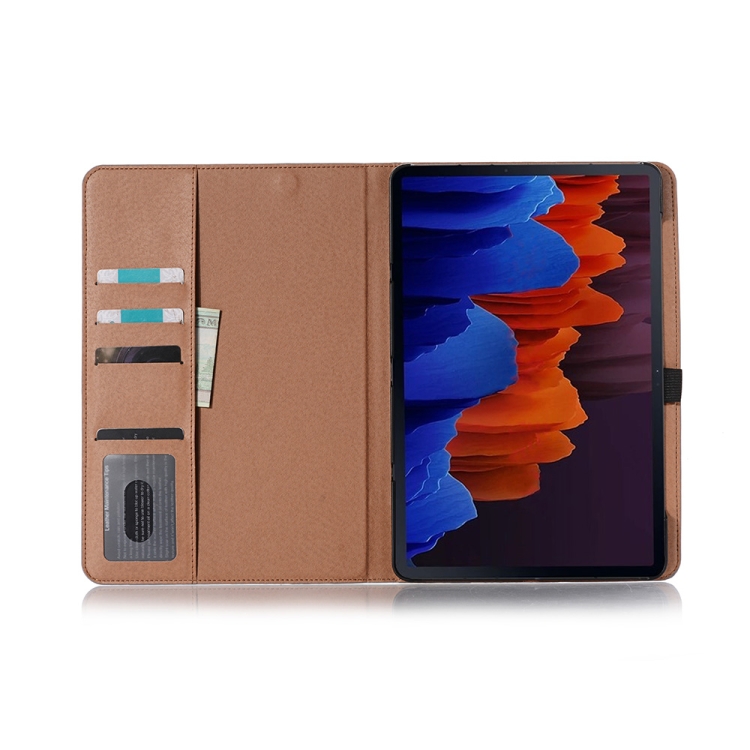 Para Samsung Galaxy Tab S9 Funda de cuero para tableta Retro Book (marrón claro) - 4